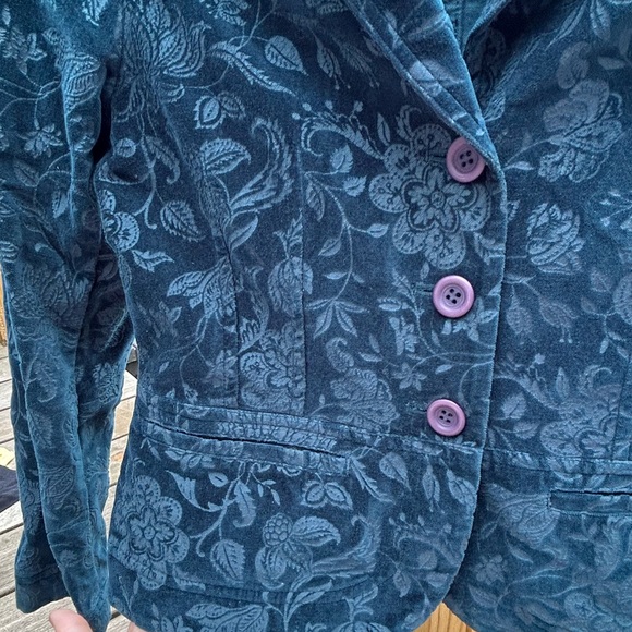 Talbots Blue Suede Jacket - Picture 2 of 4